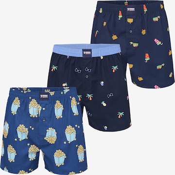 Happy Shorts Boxershorts ' Print Sets ' in Blauw: voorkant