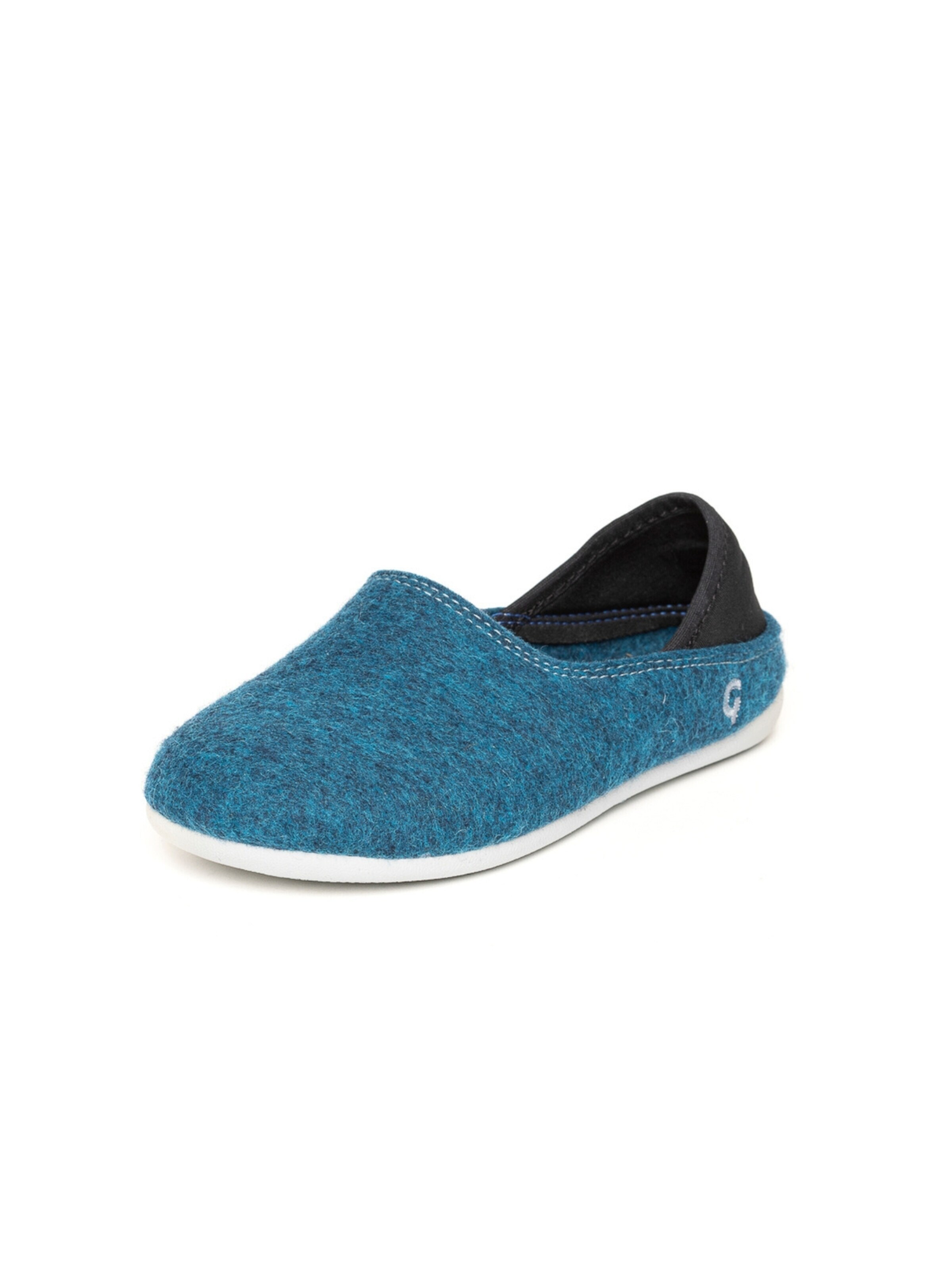Gottstein Slippers 'Filzpantoffel Wool Slip-On Kids' in Green: front