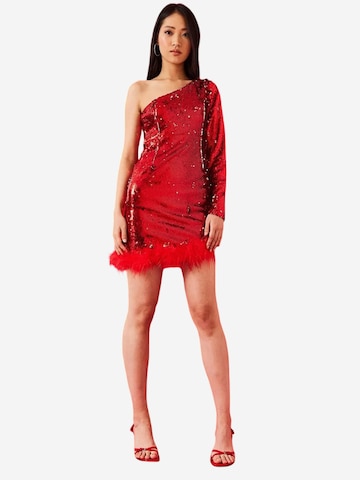 Robe de cocktail Bianco Lucci en rouge