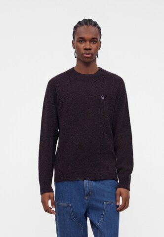 Carhartt WIP Πουλόβερ 'Curtis' σε λιλά: μπροστά
