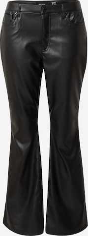 Vero Moda Petite Flared Pants 'SELMA' in Black: front