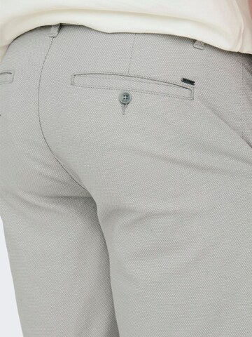 Regular Pantalon chino 'Peter Dobby' Only & Sons en gris
