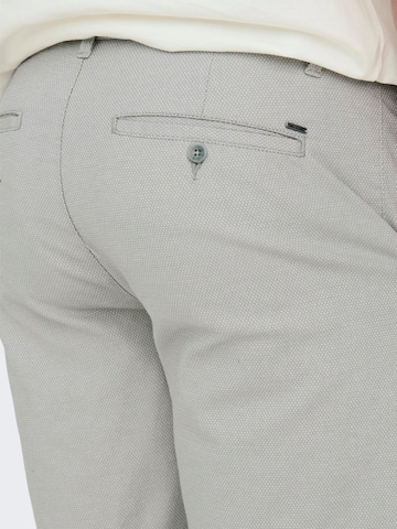 Only & Sons Regularen Chino hlače 'Peter Dobby' | siva barva