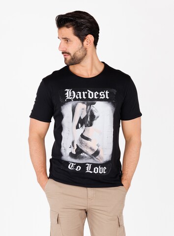 Key Largo Shirt 'Mt Level' in Black: front