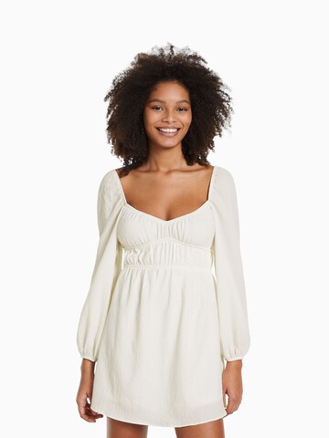 Bershka Dress in Beige: front