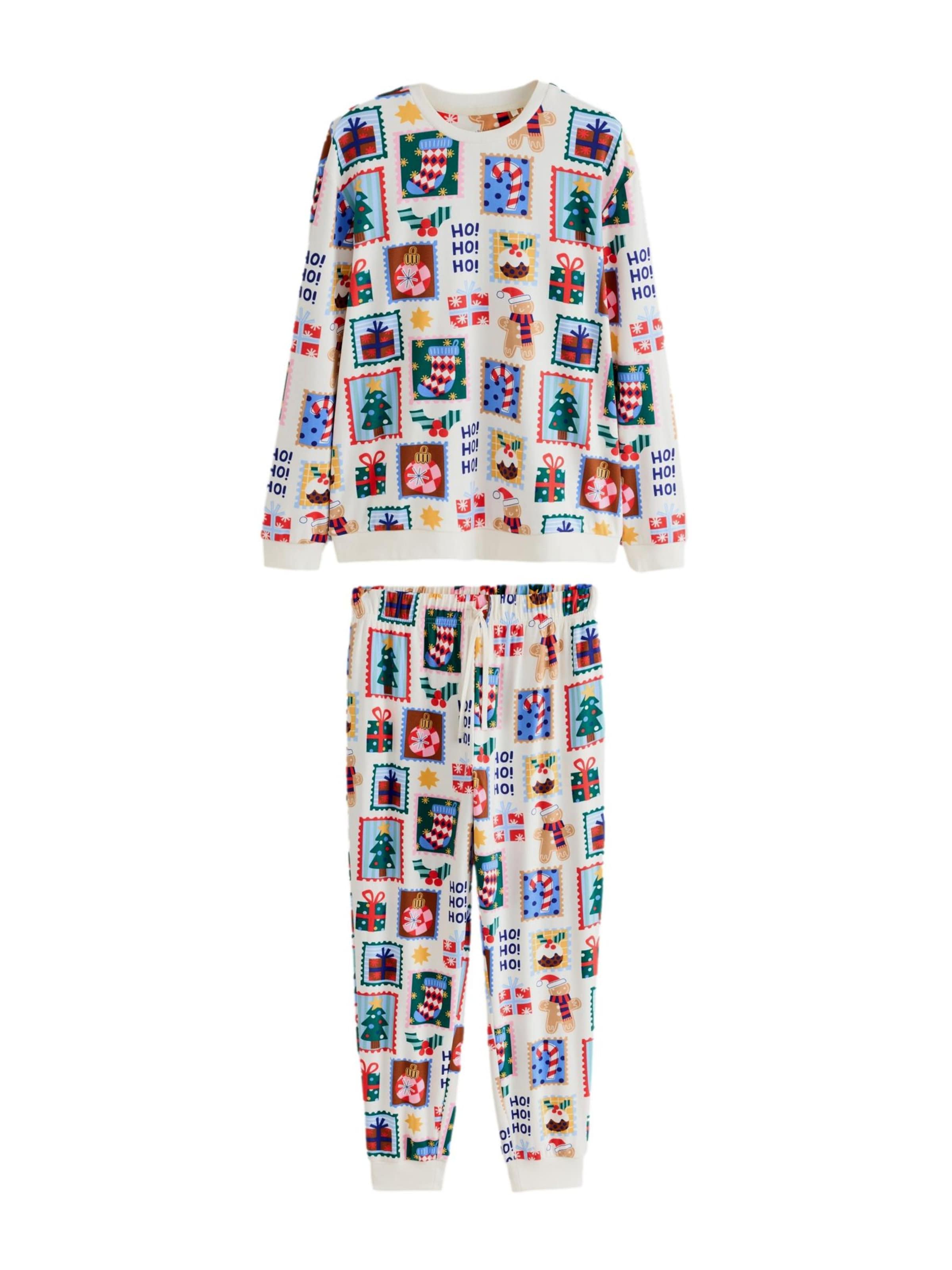 Pigiama lungo 'Family Christmas' di Next in beige: frontale