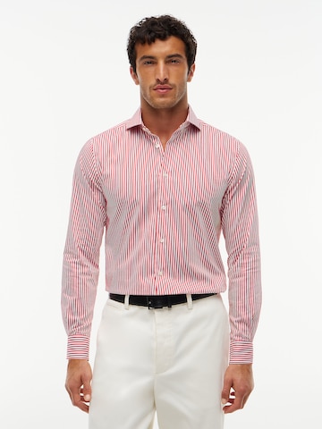 TOMMY HILFIGER Slim fit Zakelijk overhemd 'New York' in Rood: voorkant