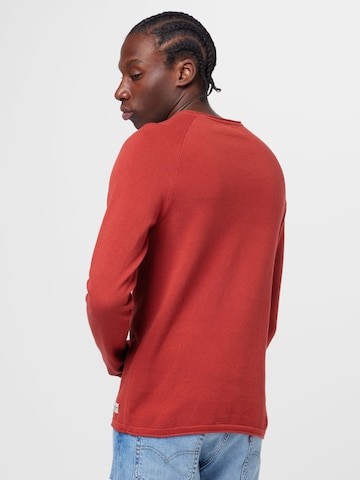 JACK & JONES - Regular Fit Pullover 'Hill' em vermelho