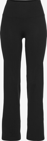 évasé Pantalon de sport LASCANA ACTIVE en noir : devant