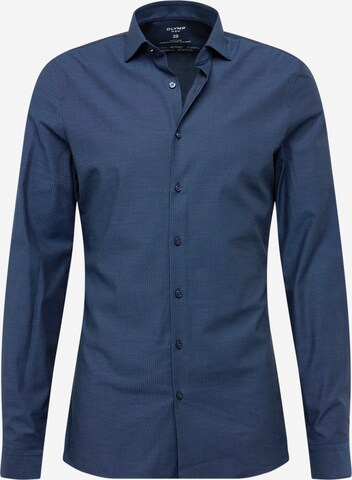 OLYMP - Ajuste regular Camisa en azul: frente