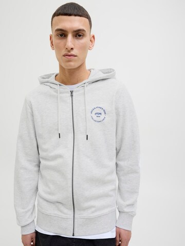 JACK & JONES Sweat jacket 'JJSIMON' in White