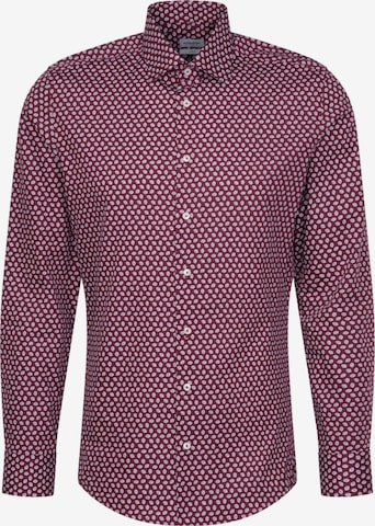 SEIDENSTICKER Slim fit Business Shirt in Red: front