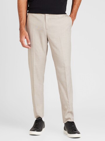 Coupe slim Pantalon chino TOPMAN en beige : devant