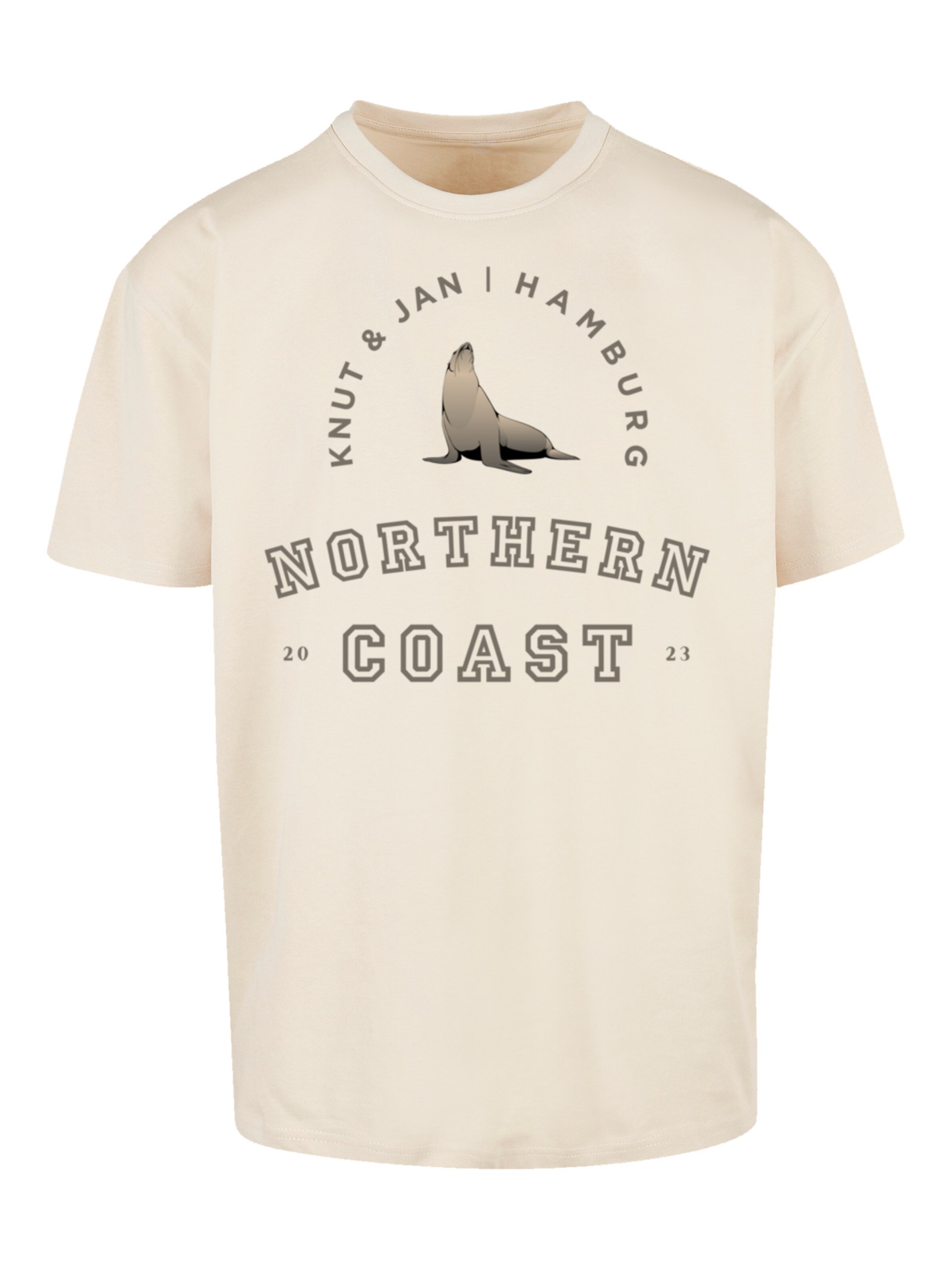 T-Shirt F4NT4STIC en beige : devant