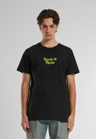 Maglietta 'Garde La Peche' di Mister Tee in nero: frontale
