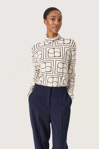 T-shirt 'Hanadi' SOAKED IN LUXURY en beige : devant