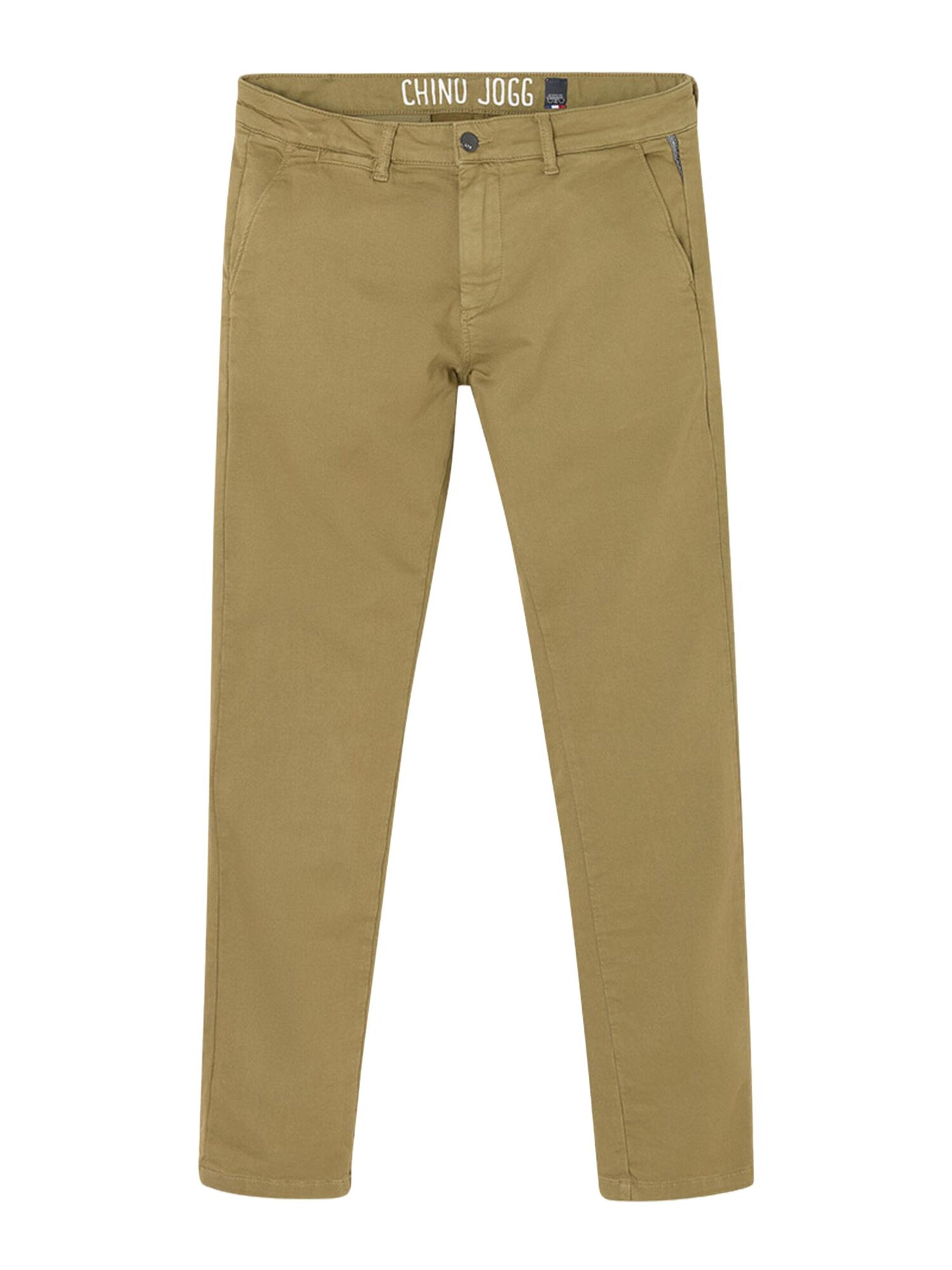 Coupe slim Pantalon chino 'Jogg' Le Temps Des Cerises en vert : devant