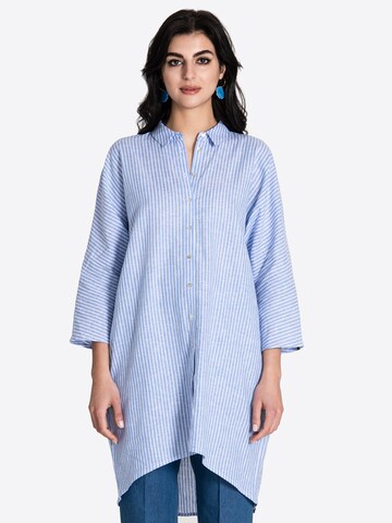 Jascha Stockholm Kleid  'New Look' in Blau: Vorderseite