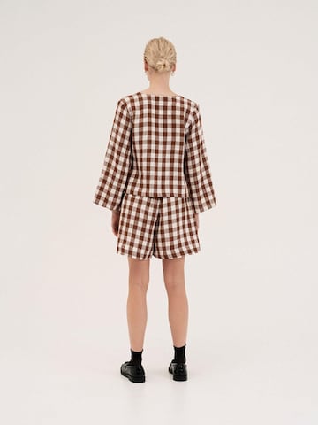 AmourLinen - Blusa 'Adele' en marrón