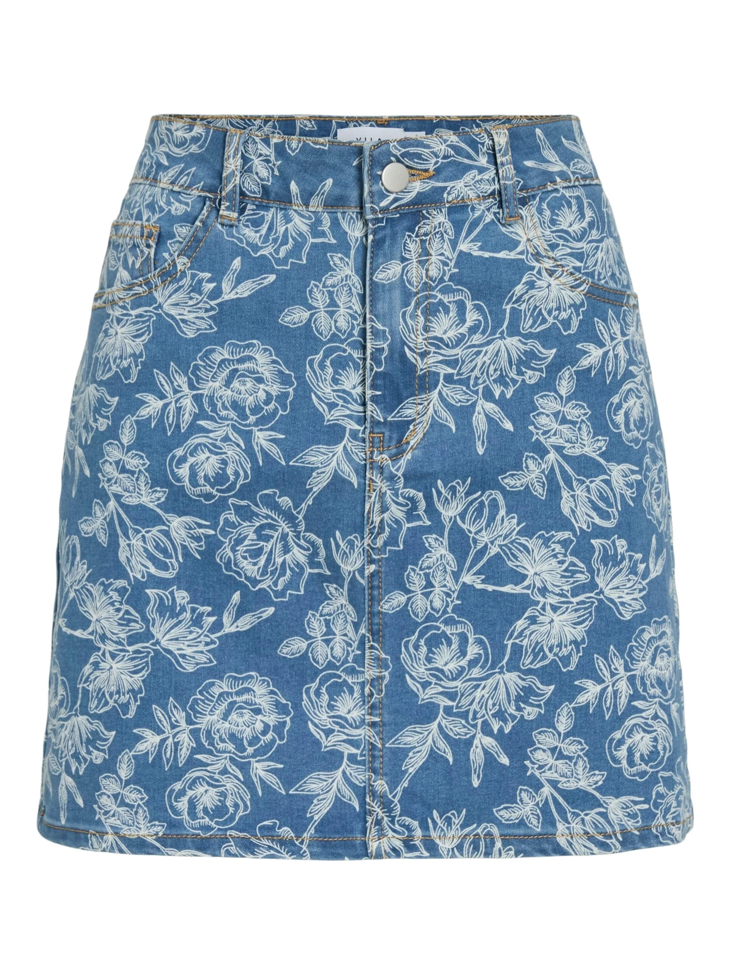 VILA Rok 'Chia' in Blauw: voorkant