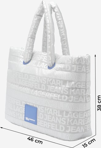 KARL LAGERFELD JEANS Nákupní taška – stříbrná