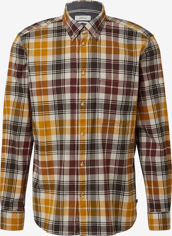 Coupe regular Chemise s.Oliver en jaune : devant