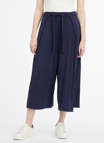 Ragwear Wide leg Pleat-Front Pants in Blue: front