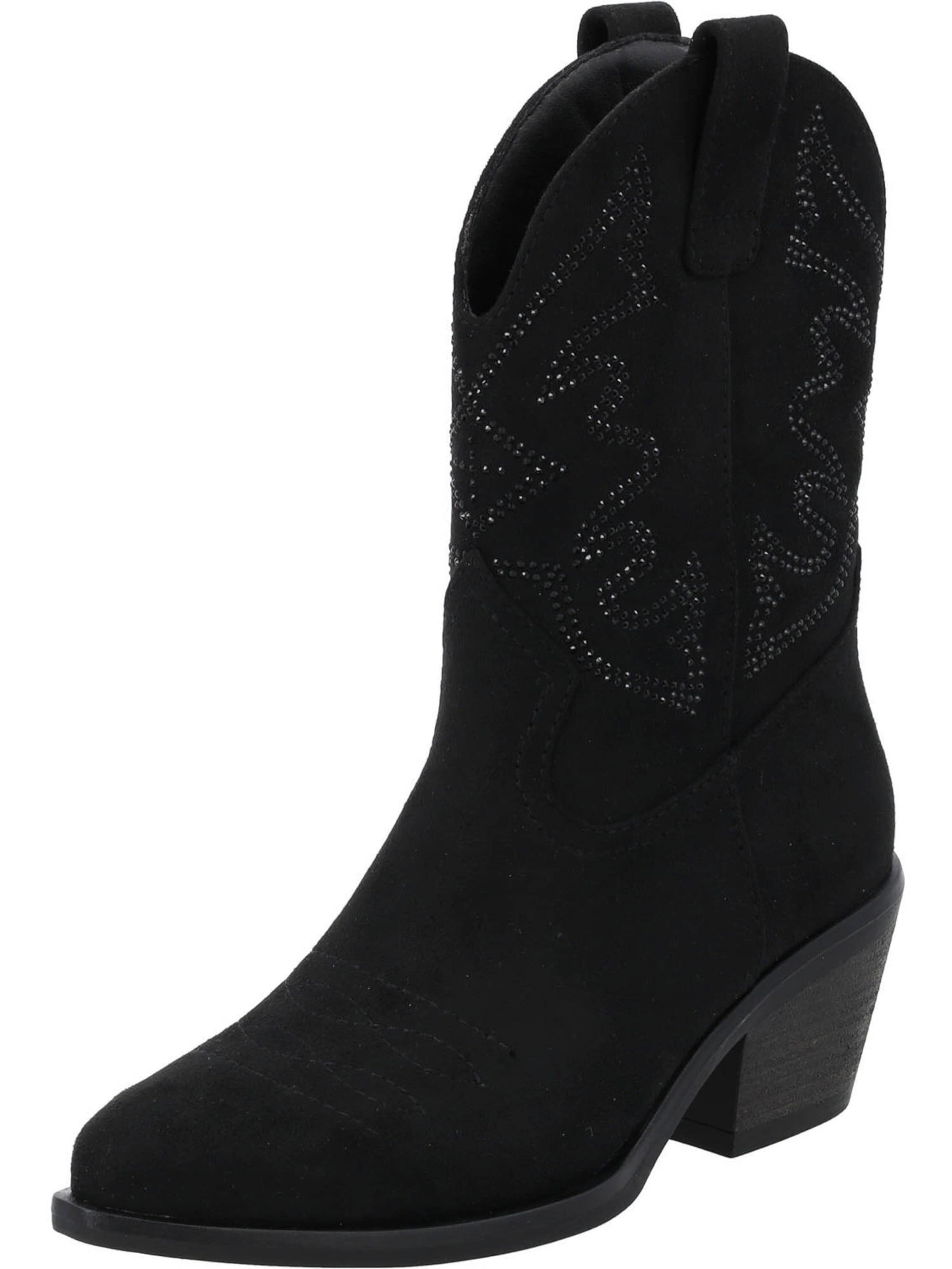 Palado by Sila Sahin Καουμπόικη μπότα 'Meldy' σε μαύρο: μπροστά