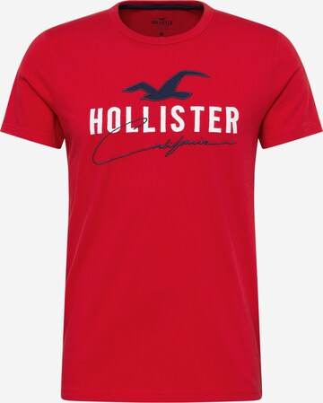 HOLLISTER Tričko – červená: přední strana