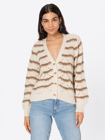 Fransa Strickjacke 'Fraya' in Beige: predná strana