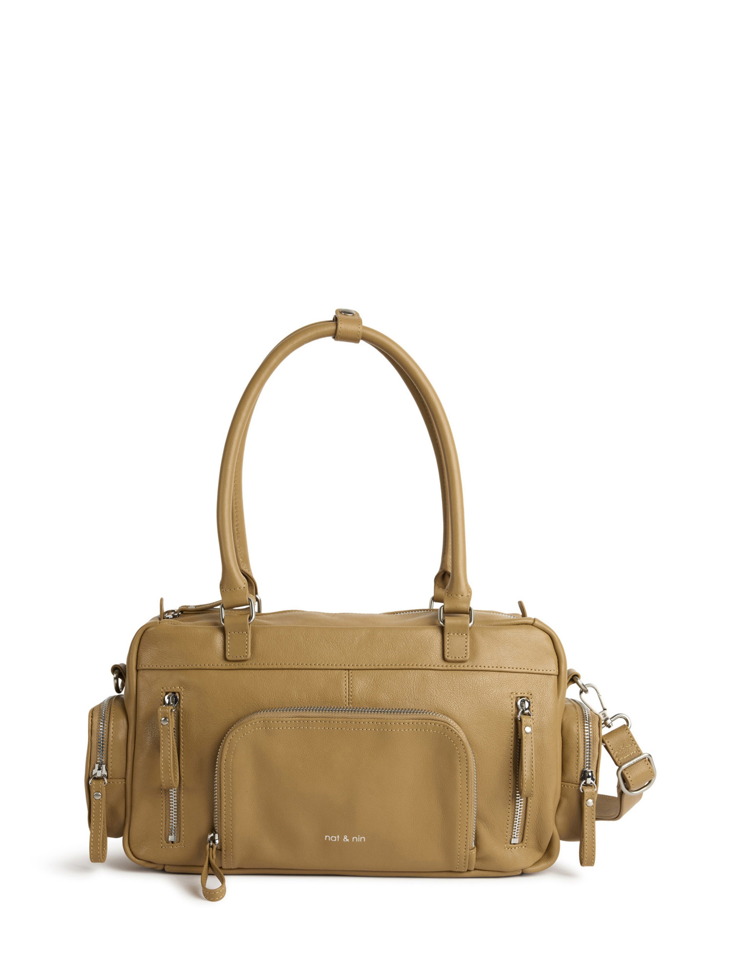 Nat&Nin Τσάντα χειρός ' MACY ' σε μπεζ: μπροστά