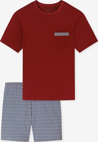 SCHIESSER Pyjama kort 'Comfort Nightwear' in Rood: voorkant