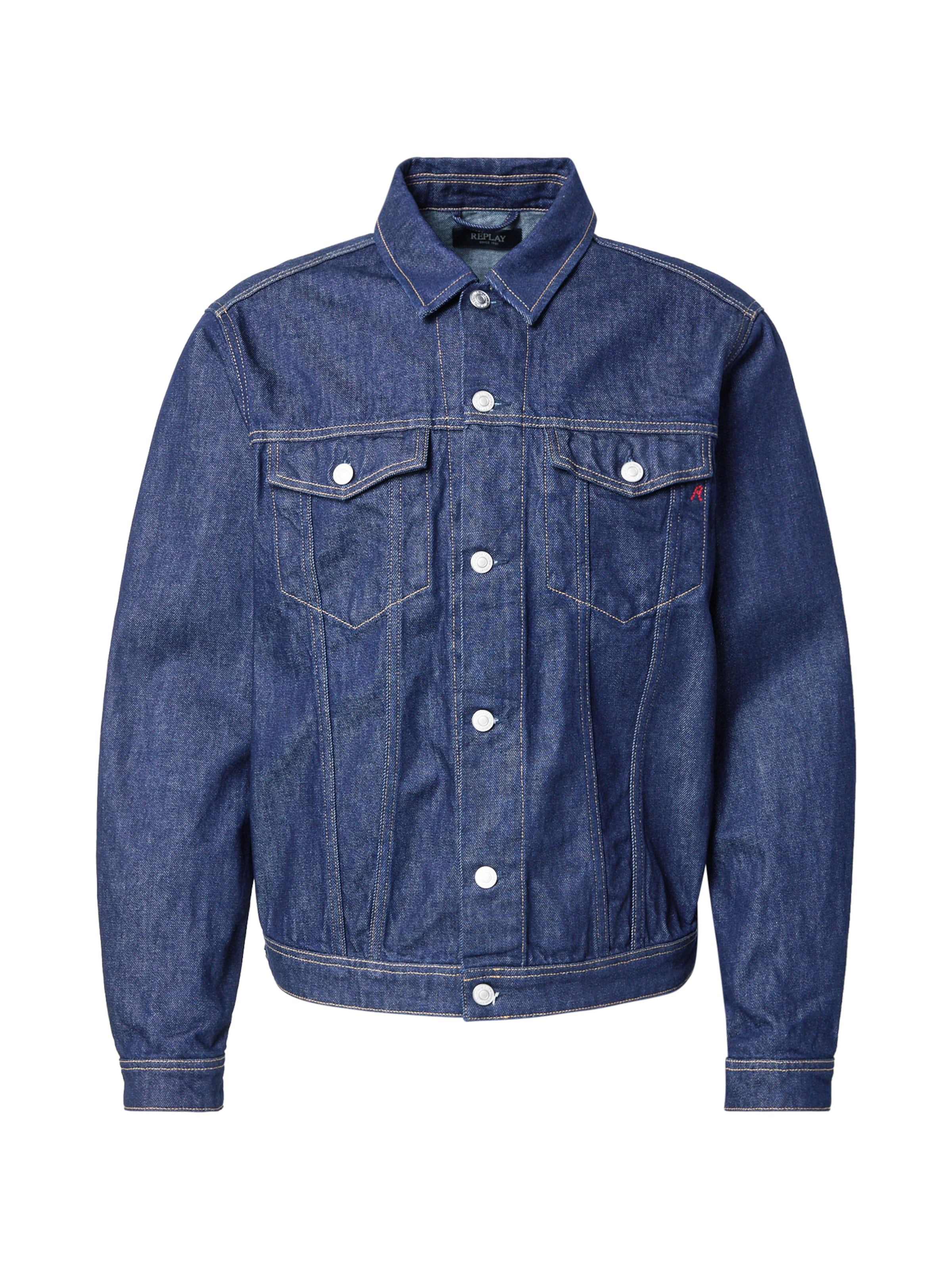 REPLAY Φθινοπωρινό και ανοιξιάτικο μπουφάν σε μπλε: μπροστά