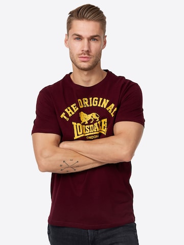 Maglietta di LONSDALE in rosso: frontale