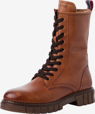 Bottines à lacets s.Oliver en marron : devant