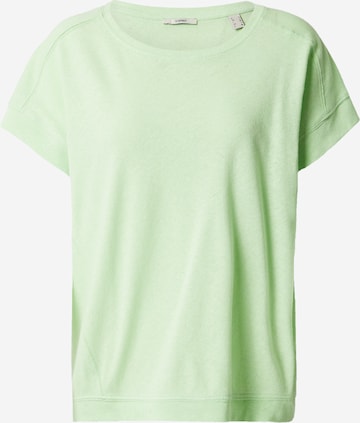 T-shirt ESPRIT en vert : devant