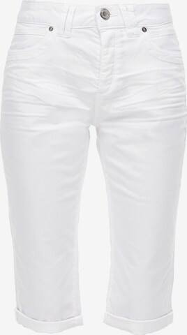 QS Slim fit Pants in White: front