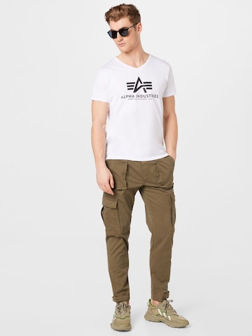 T-Shirt ALPHA INDUSTRIES en blanc