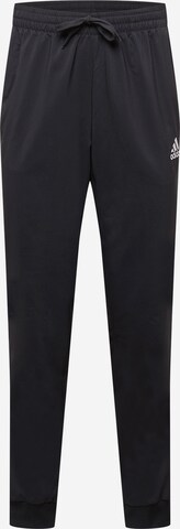 Effilé Pantalon de sport 'Aeroready Essentials Tapered Cuff 3-Stripes' ADIDAS SPORTSWEAR en noir : devant