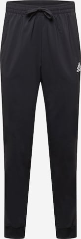 ADIDAS SPORTSWEAR Tapered Sports trousers 'Aeroready Essentials Tapered Cuff 3-Stripes' in Black: front