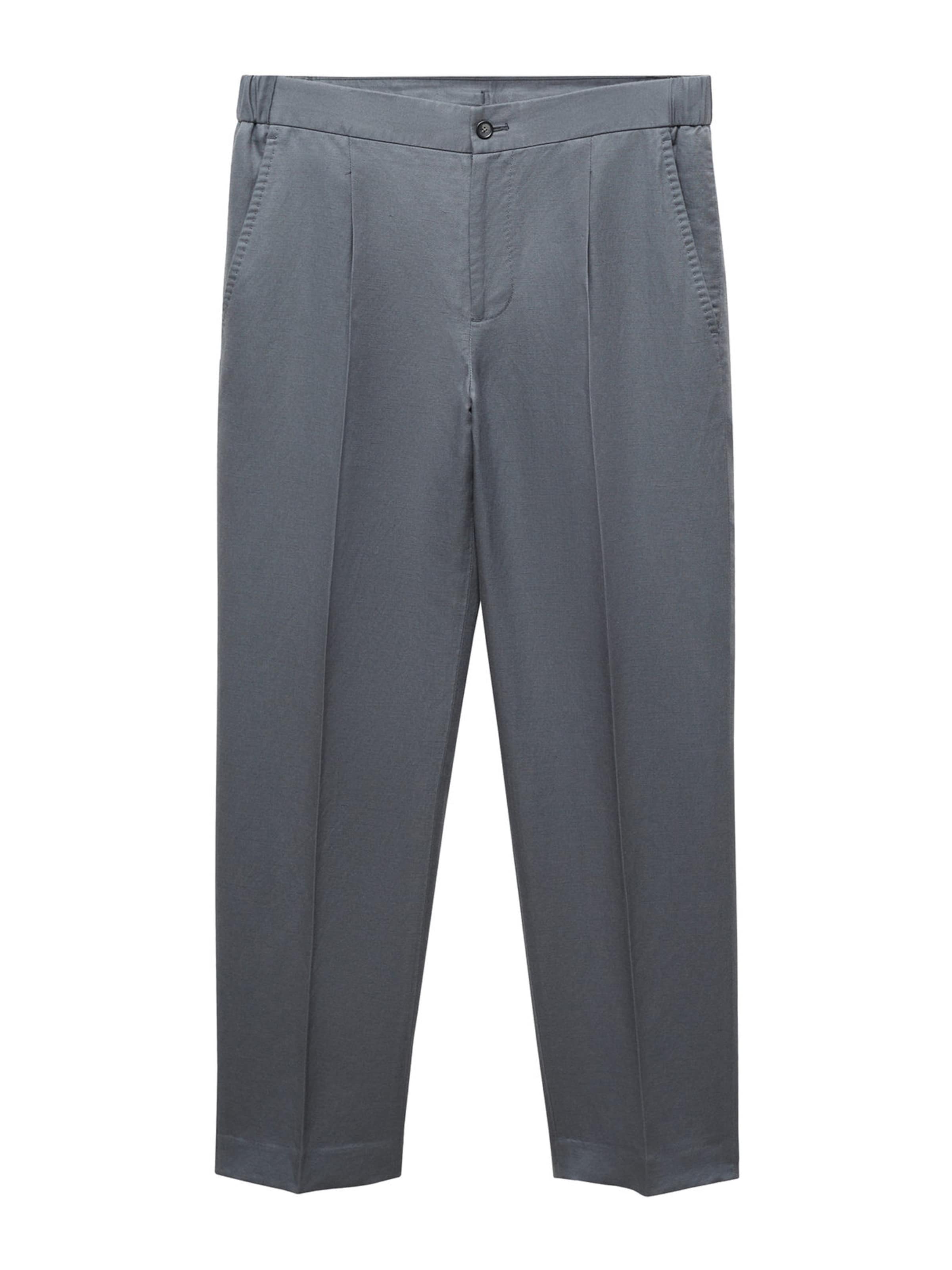 bazaltszürke MANGO MAN Ráncos nadrág 'Sorbet', Termék nézet