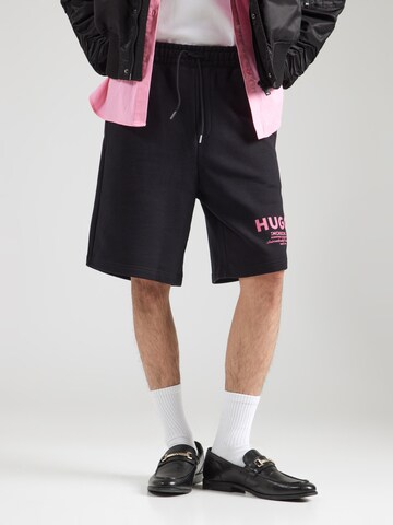 HUGO Loose fit Trousers 'Nomario' in Black: front