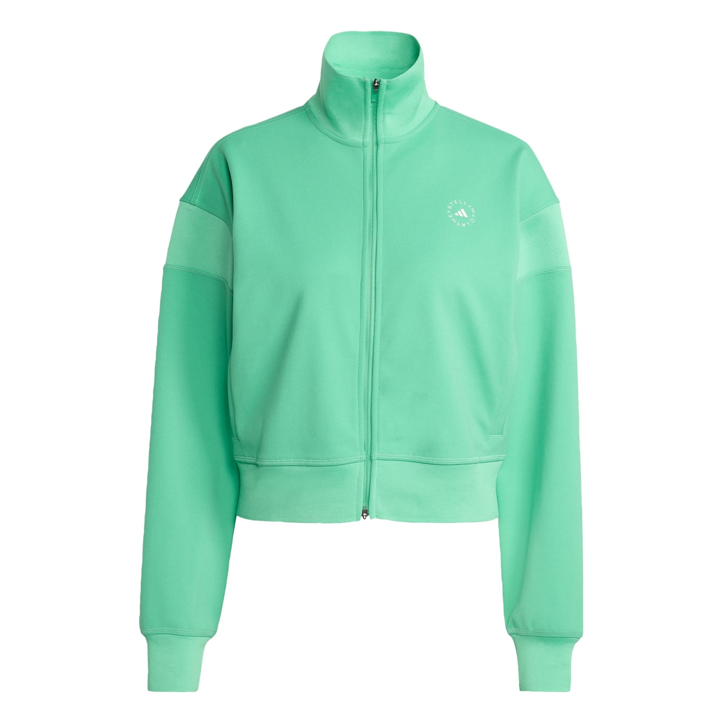 ADIDAS BY STELLA MCCARTNEY Sportief sweatvest 'Knitted Track' in Groen: voorkant