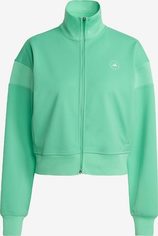 ADIDAS BY STELLA MCCARTNEY Athletic Zip-Up Hoodie 'Knitted Track' in Green: front