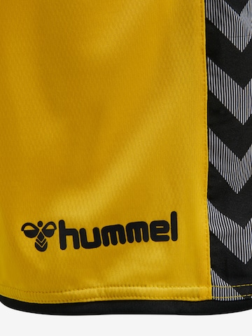 Hummel Regular Workout Pants 'Poly' in Yellow