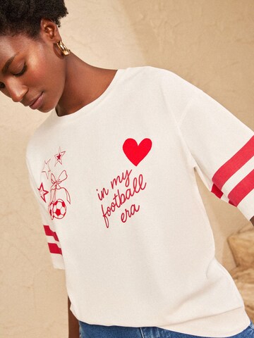 love & roses T-Shirt in Beige