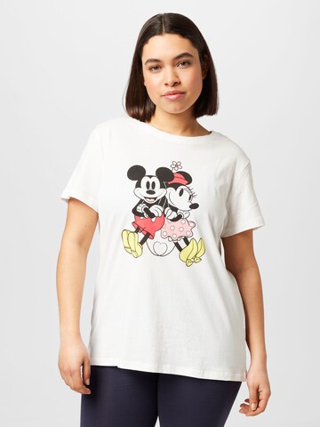 ONLY Curve T-Shirt 'DISNEY' in Weiß: predná strana