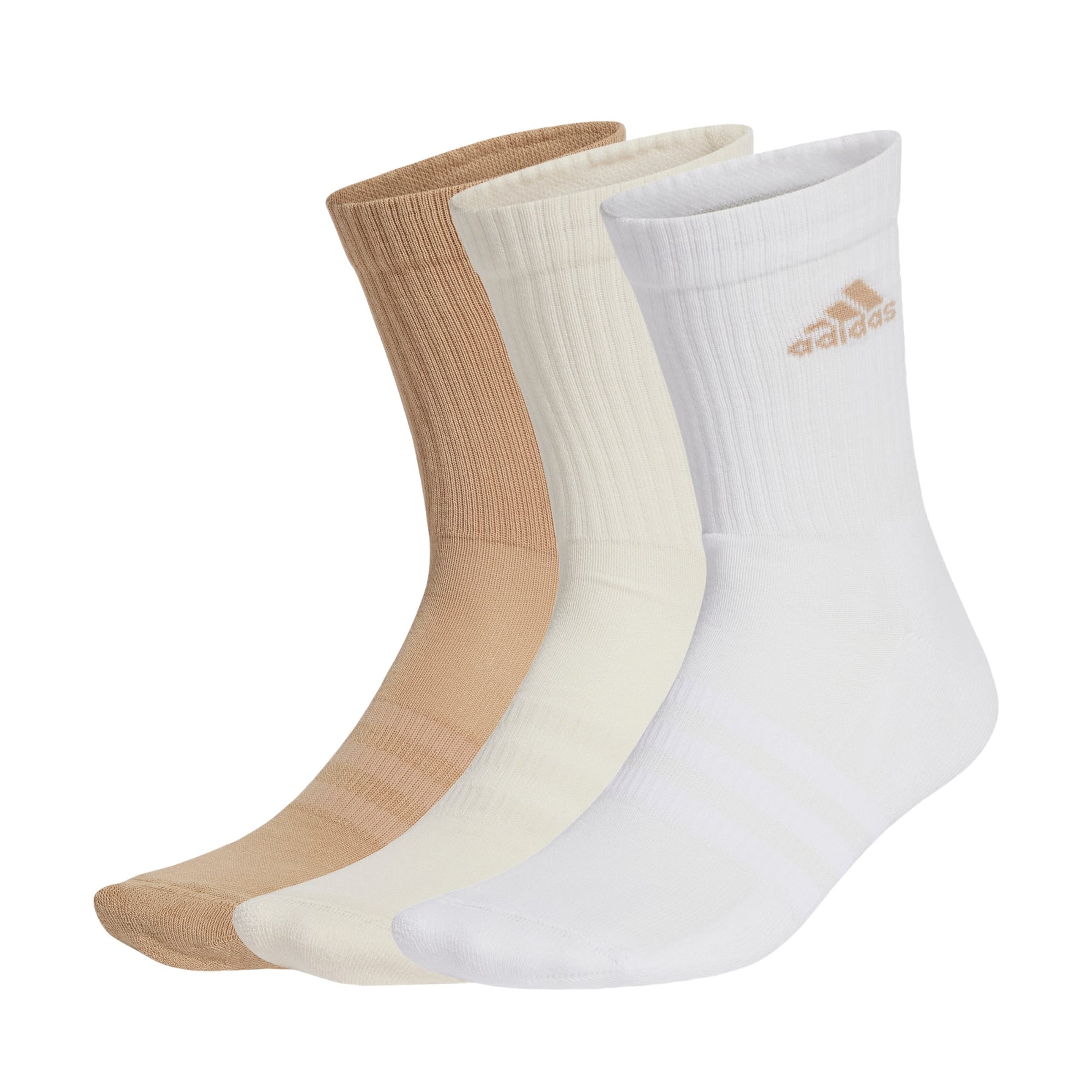 bēšs ADIDAS PERFORMANCE Sporta zeķes 'Cushioned Crew 3 Pairs': no priekšpuses