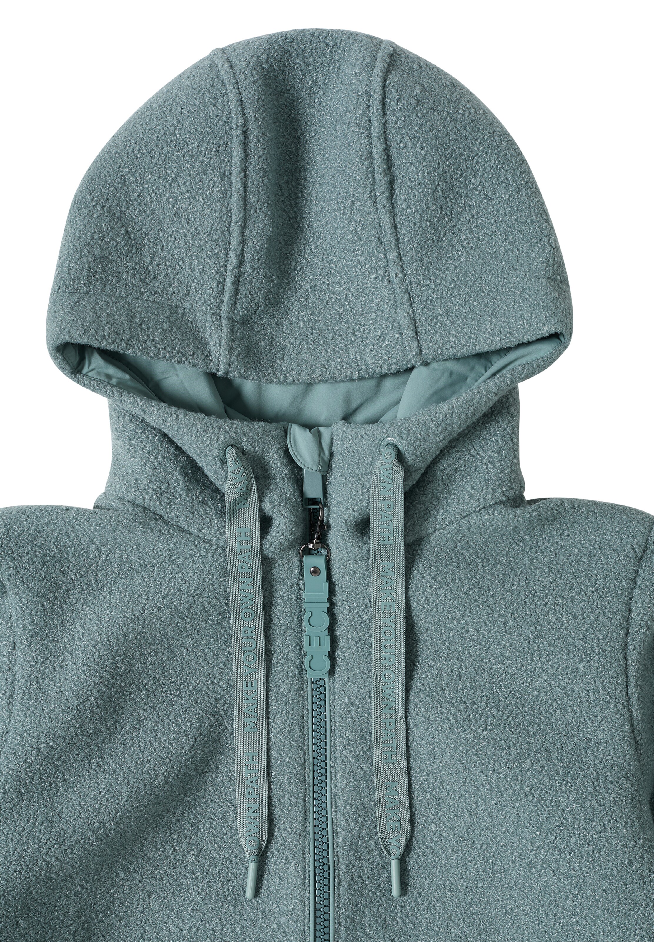 CECIL Between-Seasons Coat in Green