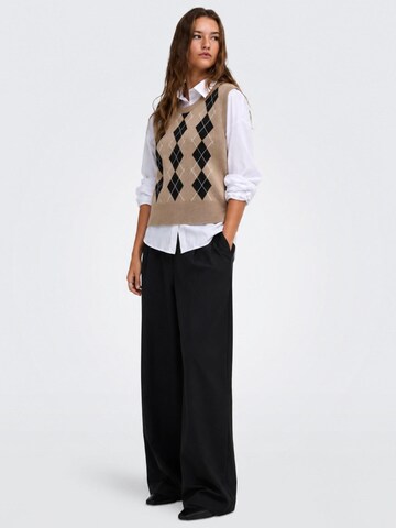VERO MODA Kamizelka z dzianiny '10347055' w kolorze beżowy